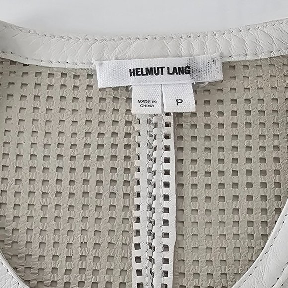 HELMUT LANG Optic White Sift Leather Jacket Small - Picture 8 of 15